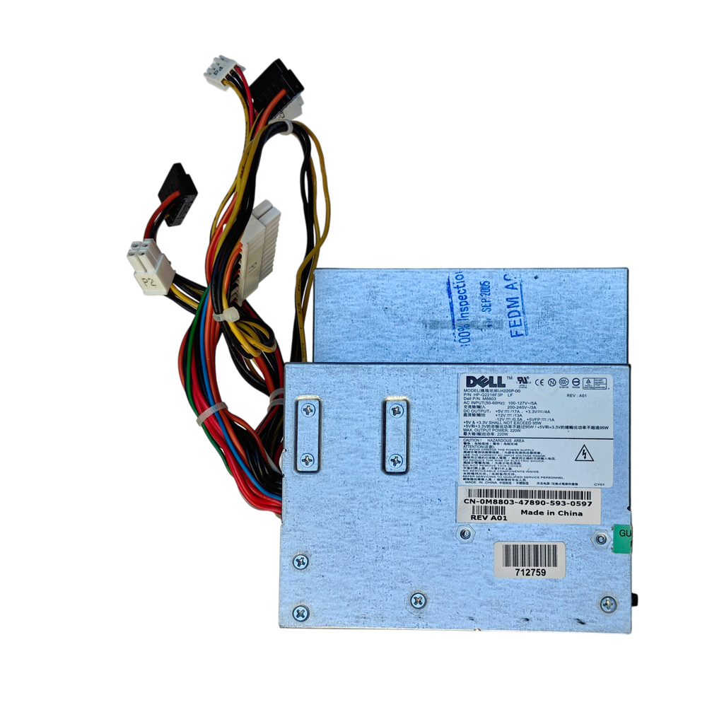 Dell 220W PSU H220P-00 0M8803 OptiPlex 740 745 755 GX520 GX620 DT Power Supply