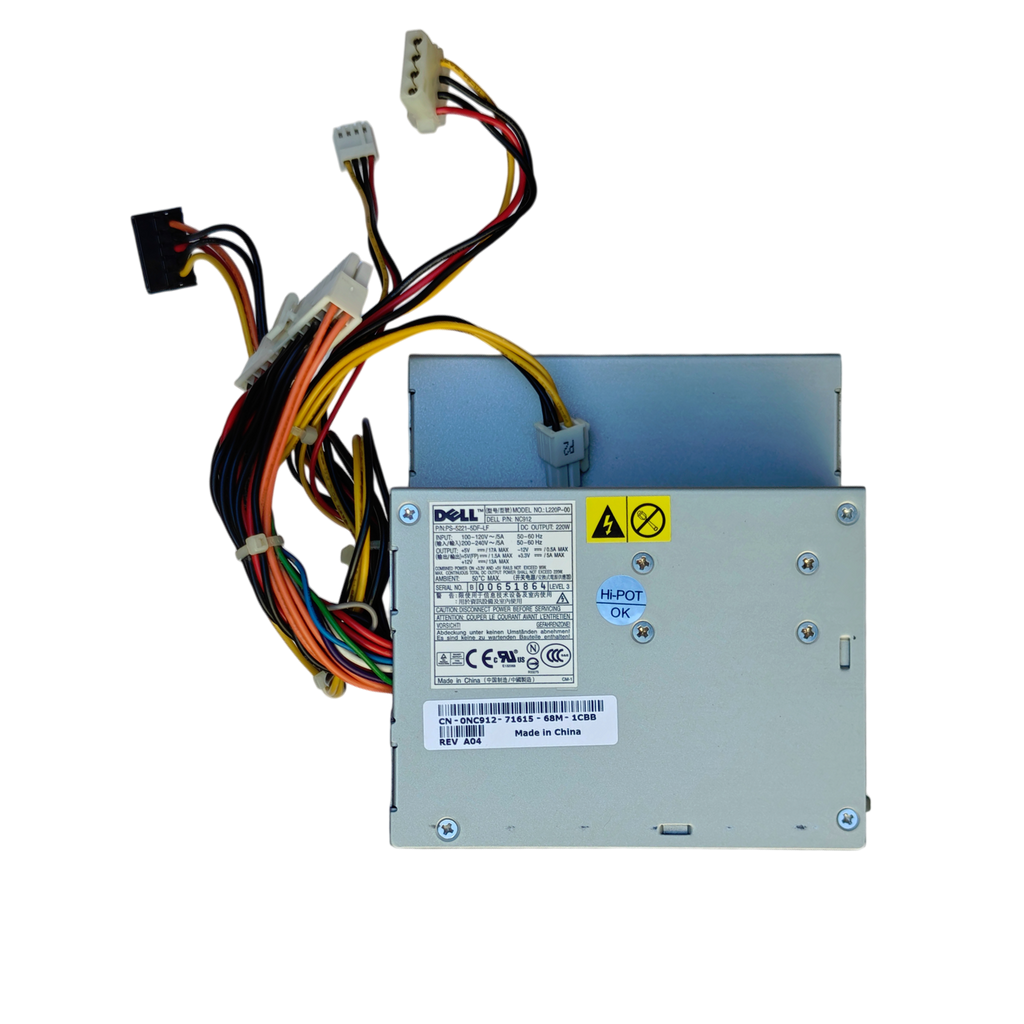 Dell 220W Power Supply L220P-00 0NC912 OptiPlex GX520 GX620 745 755 DT